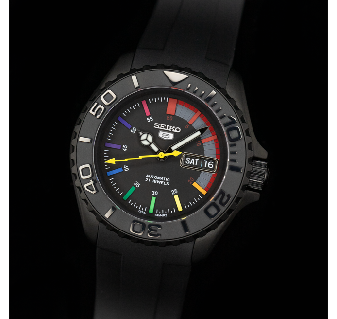 Rainbow Black KX 3 O'clock - Seiko Mods