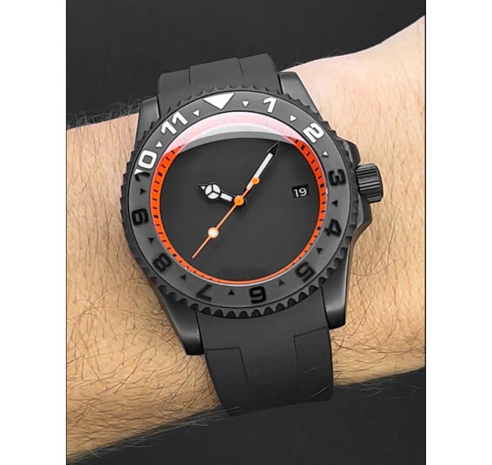 Orange Stealth Blackout - Seiko Mod