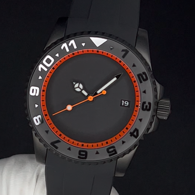 Orange Stealth Blackout - Seiko Mod